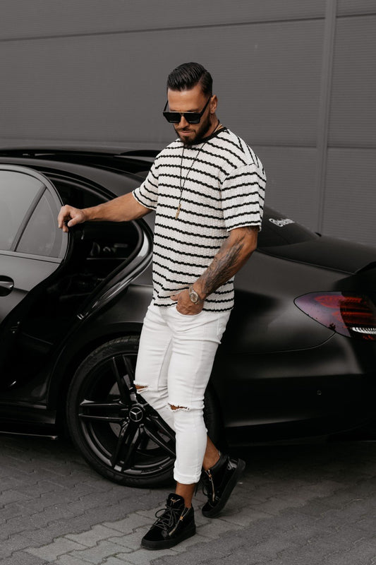 Olavoga Strip hosszú ujjú póló