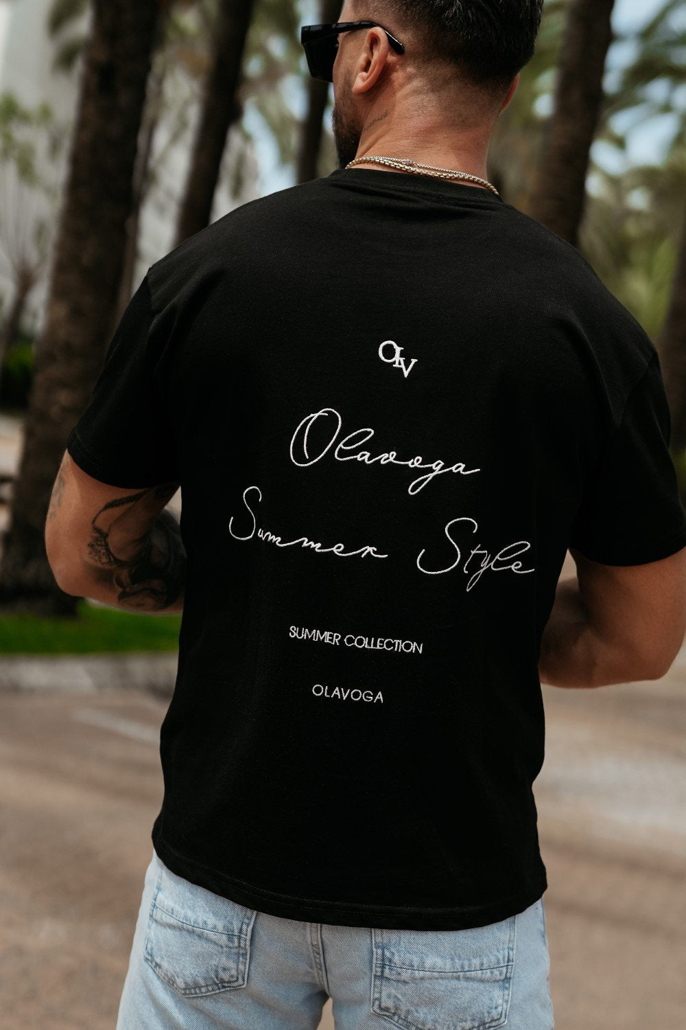 Olavoga – Kurzärmliges T-Shirt „Harmony“ in Blau