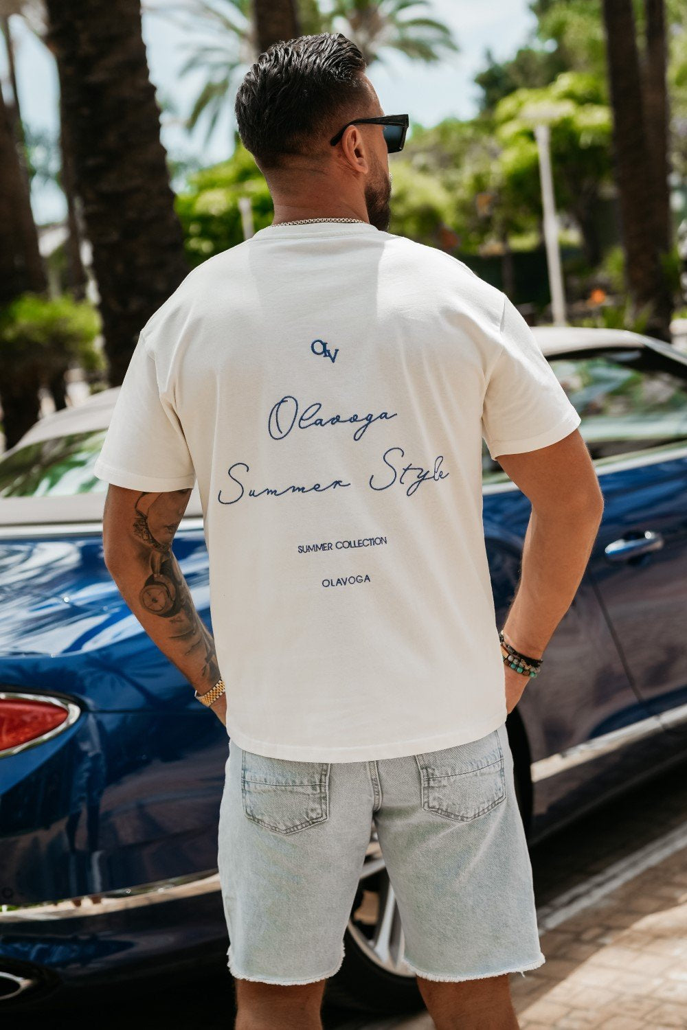 Olavoga – Kurzärmliges T-Shirt „Harmony“ in Blau