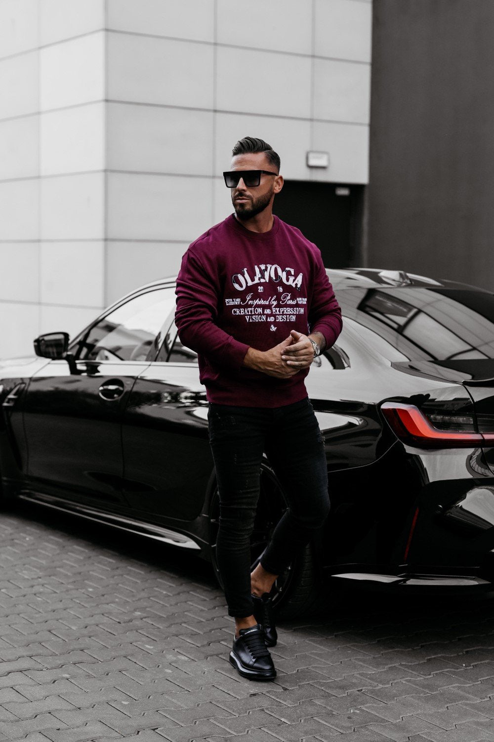 Sweter VIROUS w kolorze oliwkowym