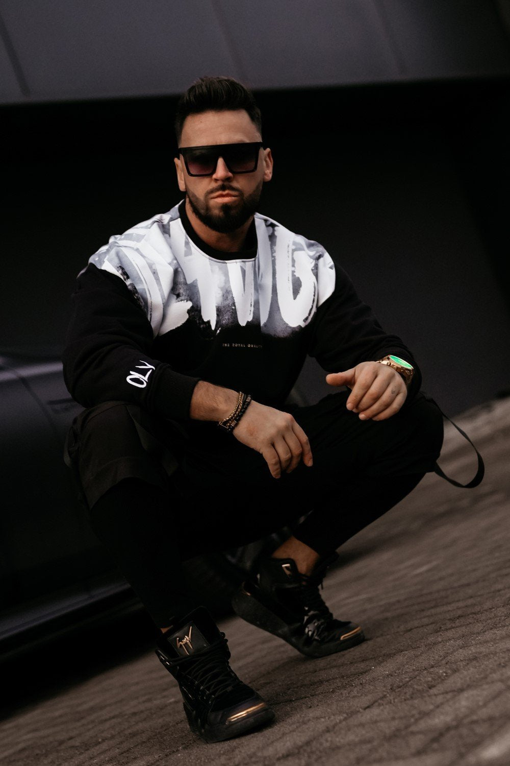 Olive Graffiti Sweater