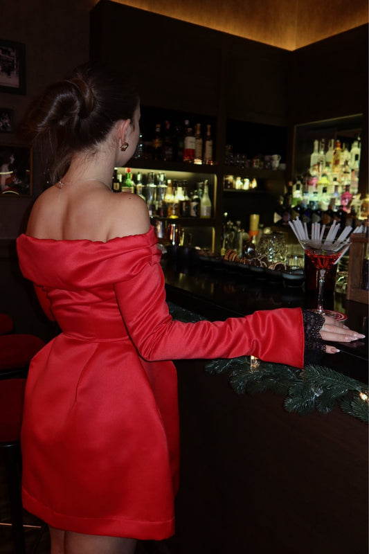 MANDO Rouge Flair Red ruha