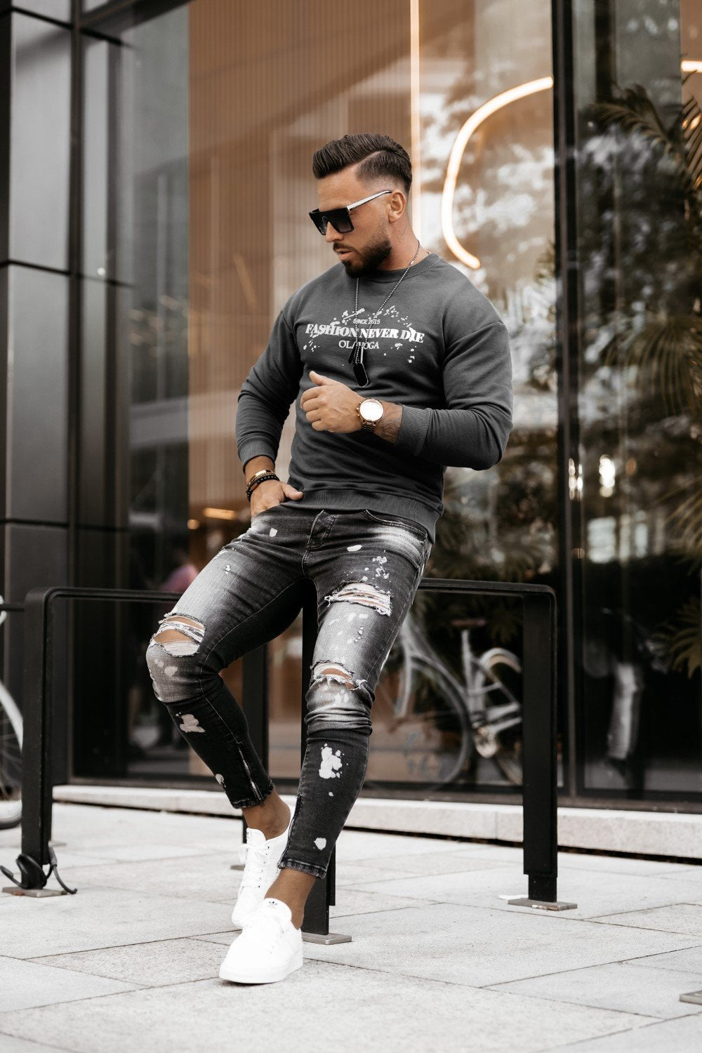 Olive green Emil sweater