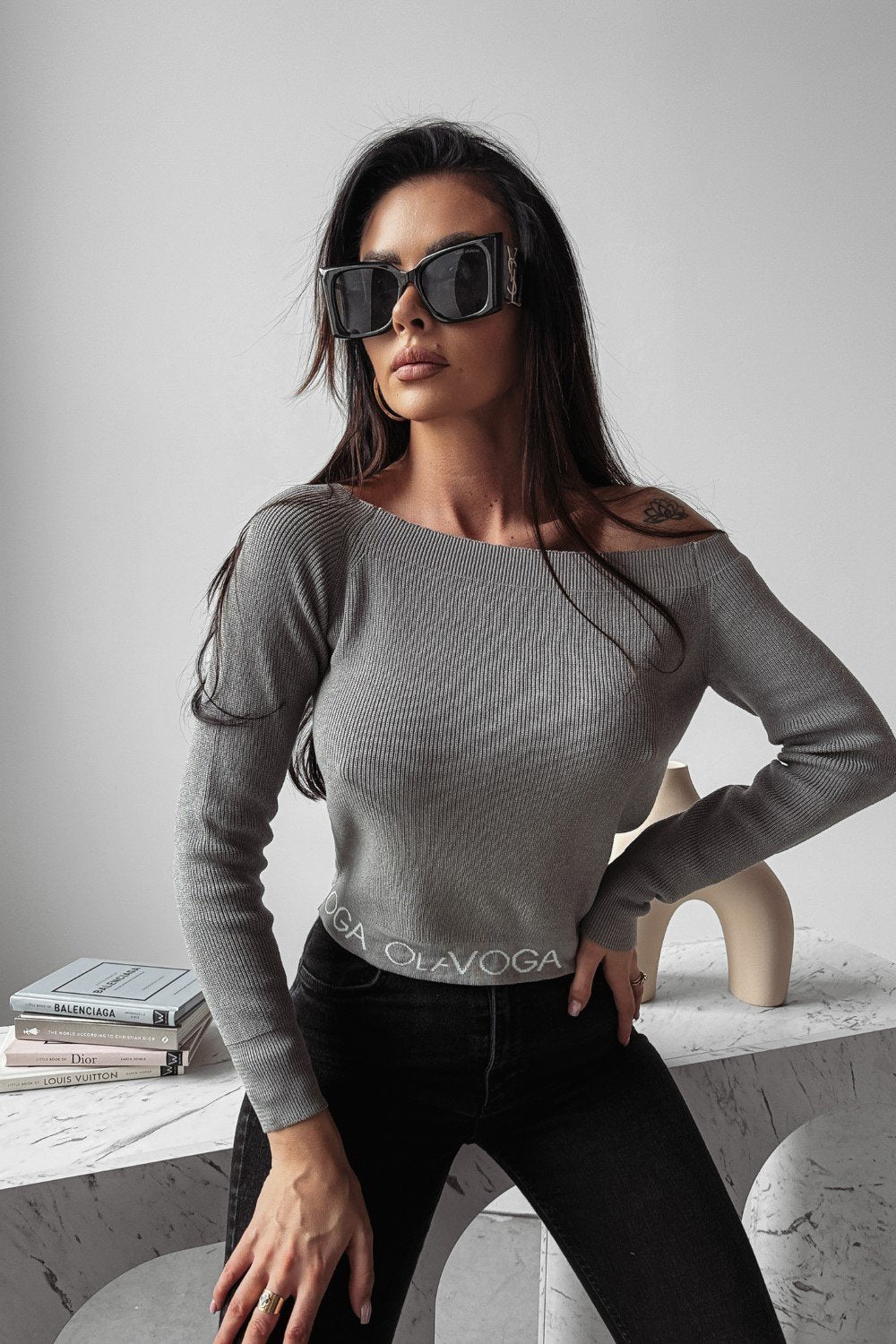 Olive Art sweater