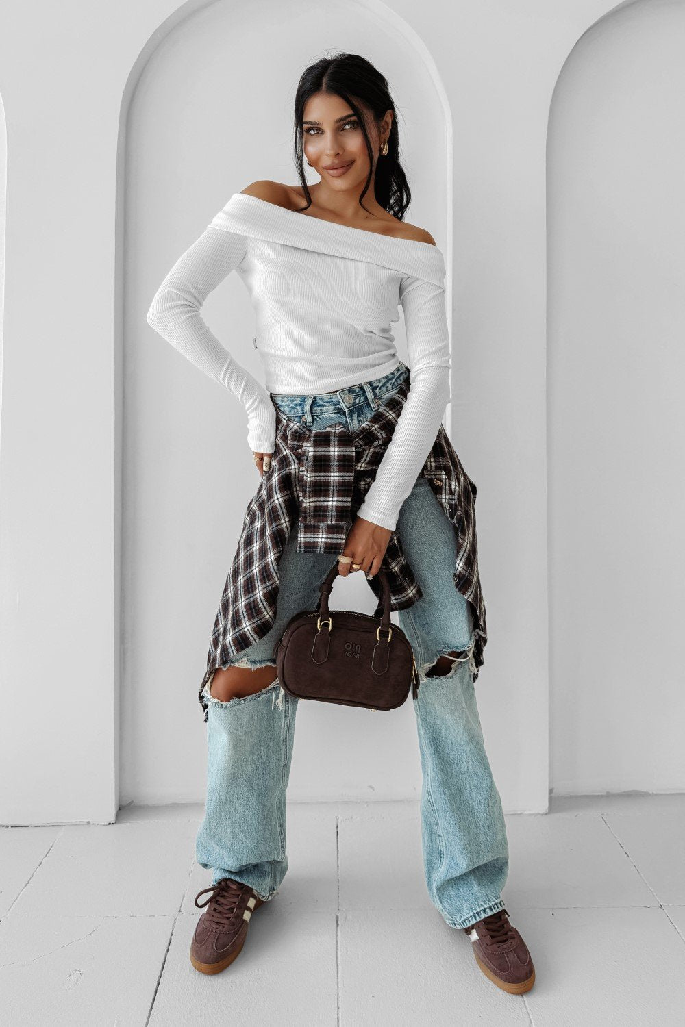 Olive CREAMED FOG blouse
