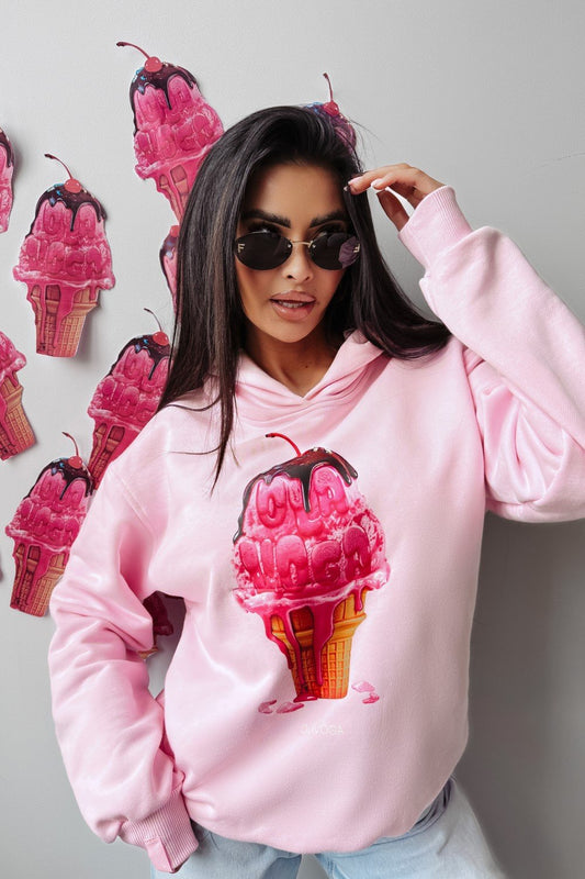 Olavoga Kiraz kapucnis pulóver