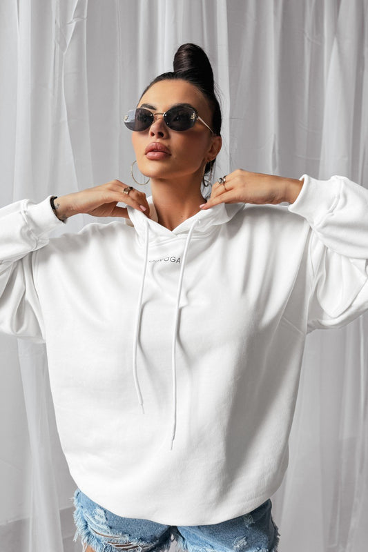 Olavoga Collage kapucnis pulóver