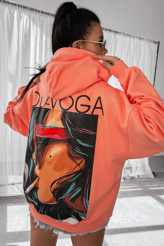 Olavoga Collage kapucnis pulóver