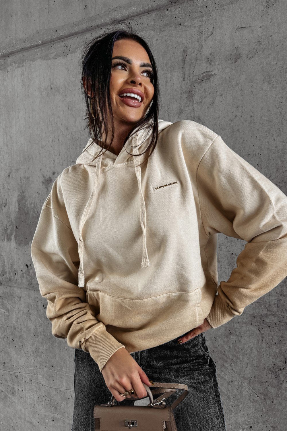 Kapuzenpullover mit verblasstem Muster