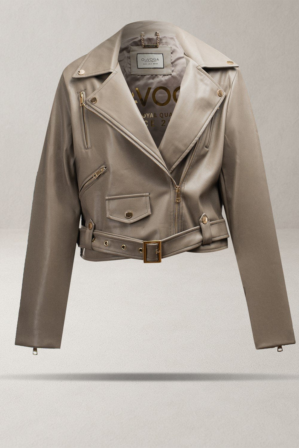 Olive CAMPANI leather jacket