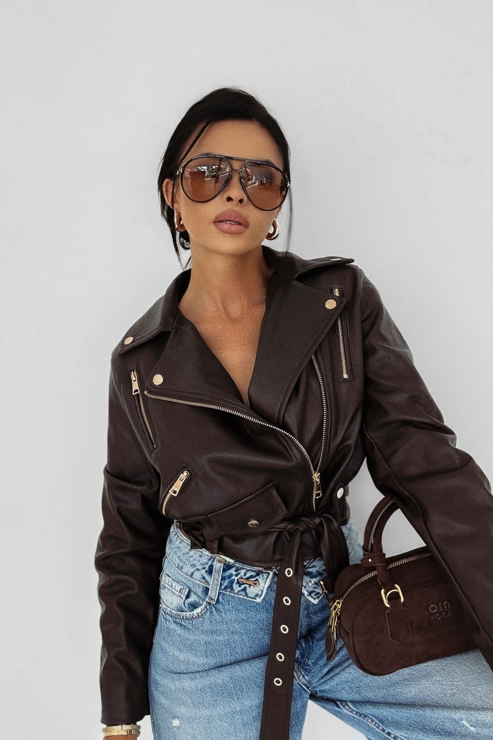 Olive CAMPANI leather jacket