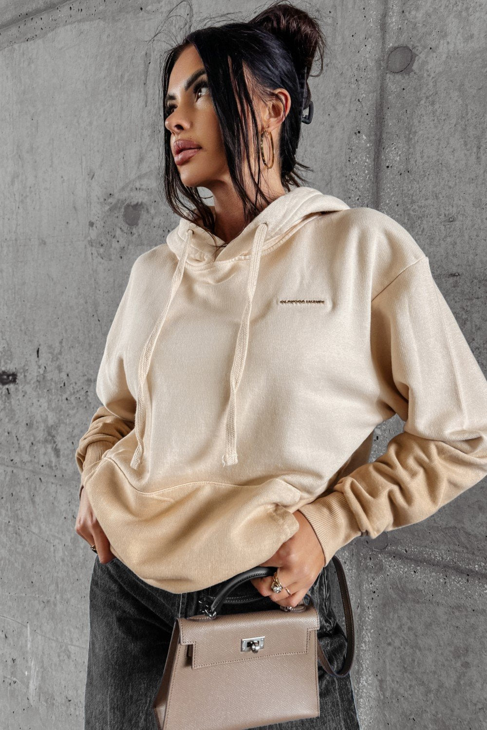 Kapuzenpullover mit verblasstem Muster