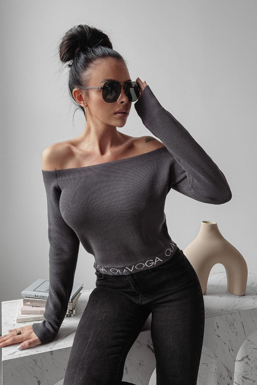 Olive Art sweater