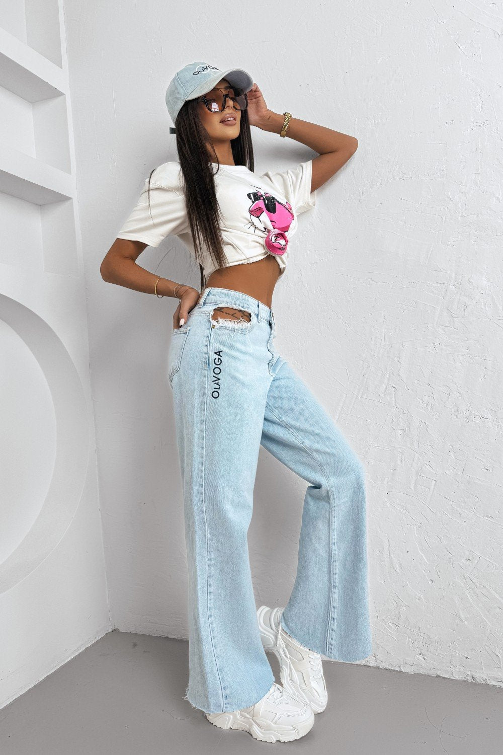 Olive green Leoia denim pants