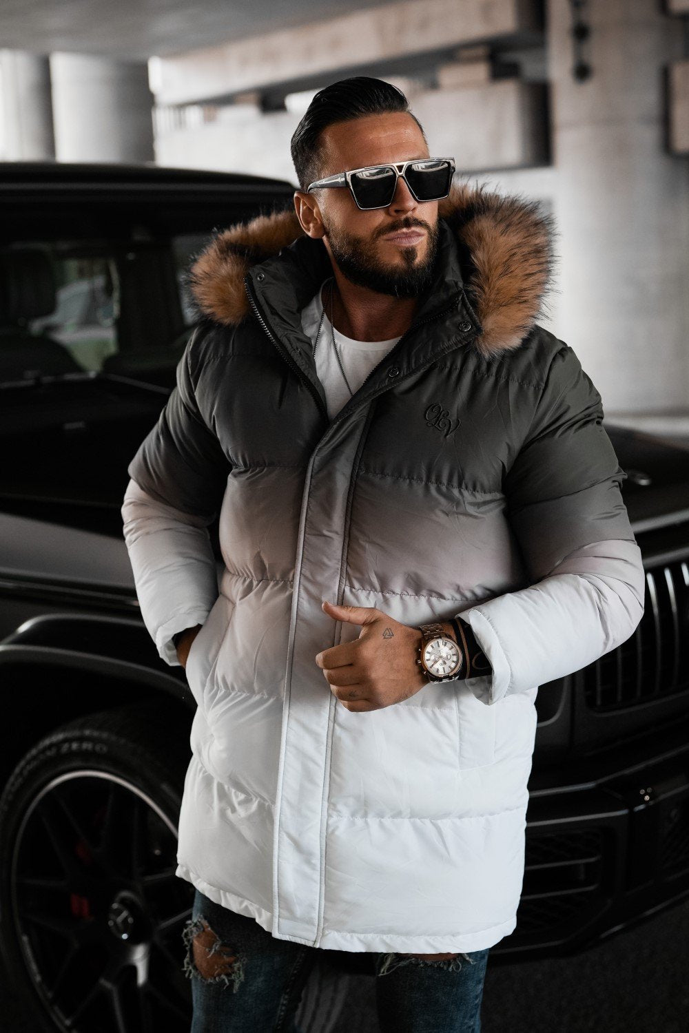 Olive Ombre Jacket – Mandothelabel - Main Image