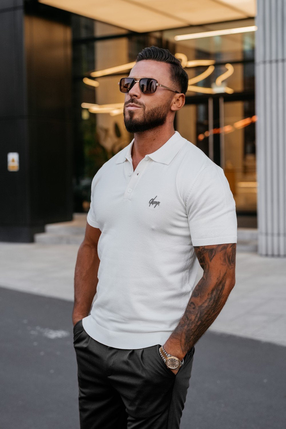 Olive Twist Collar T-Shirt
