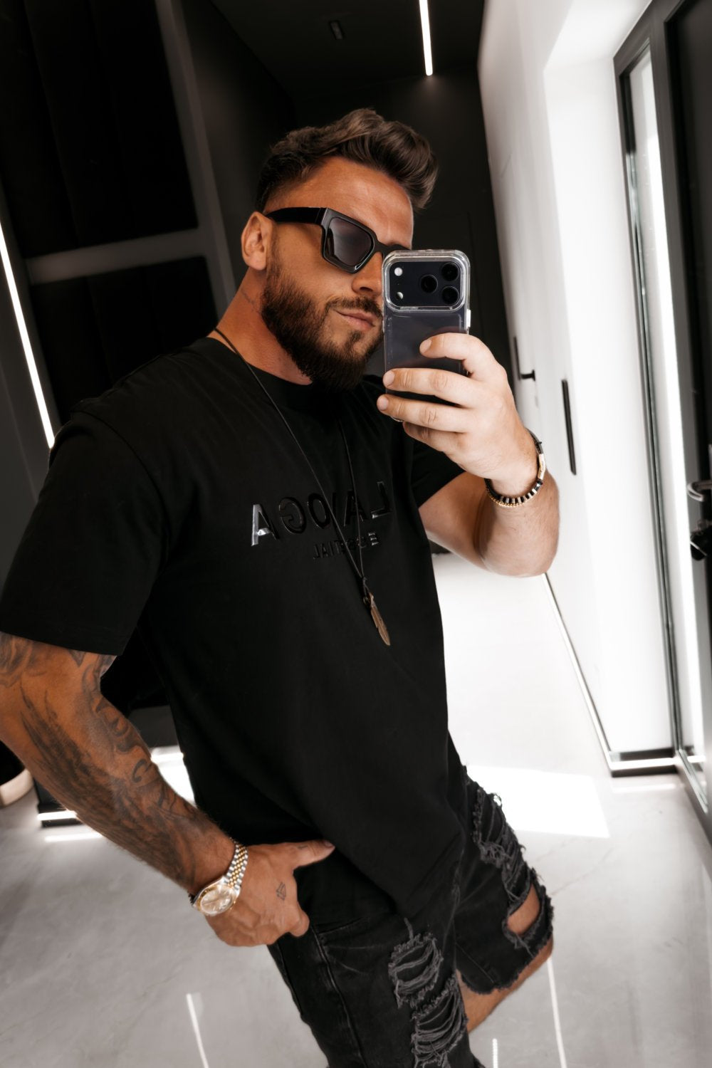 Olavoga Boho T-Shirt mit kurzen Ärmeln