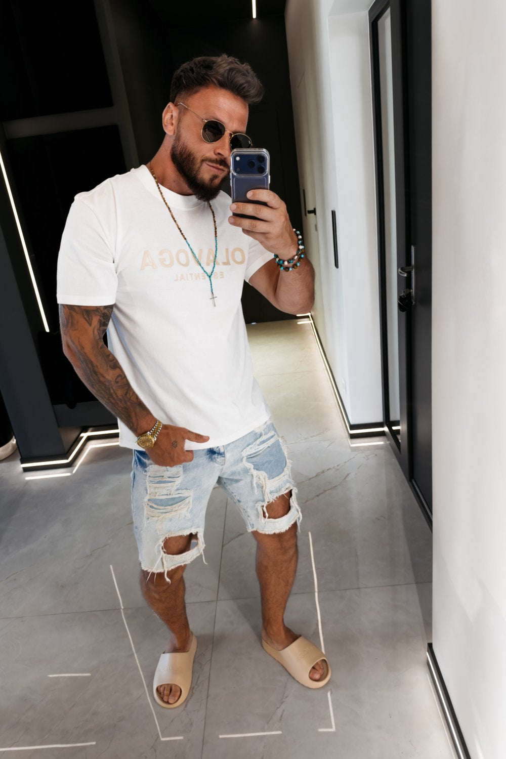 Olavoga Boho T-Shirt mit kurzen Ärmeln