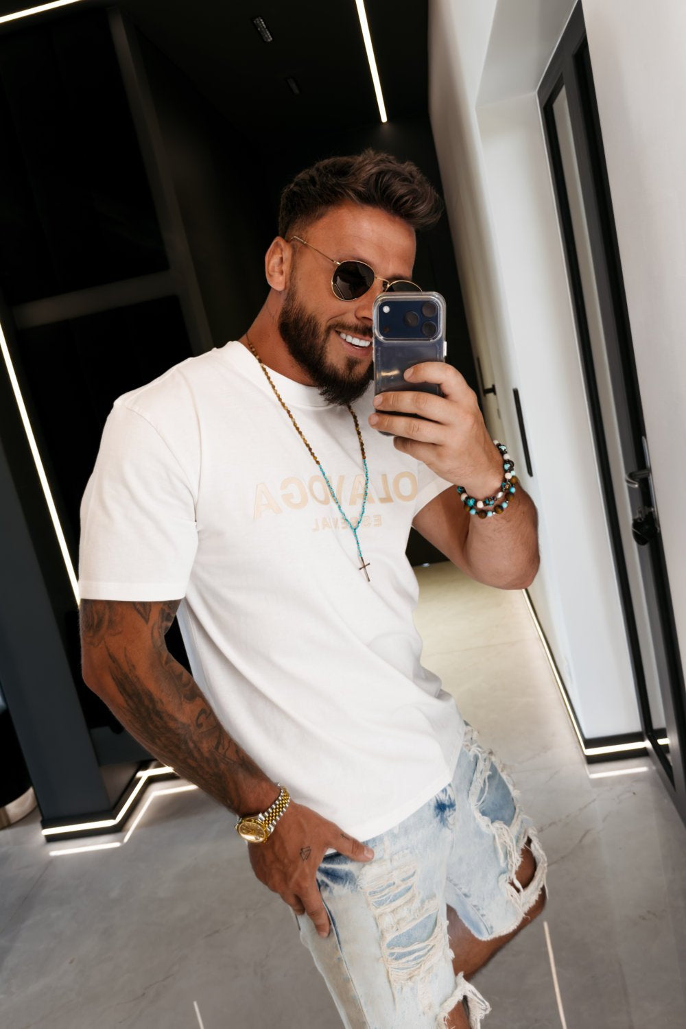 Olavoga Boho T-Shirt mit kurzen Ärmeln