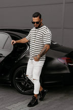Olavoga Strip Langarm-T-Shirt