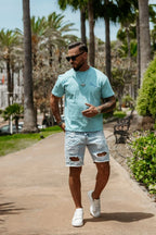 Olavoga – Kurzärmliges T-Shirt „Harmony“ in Blau