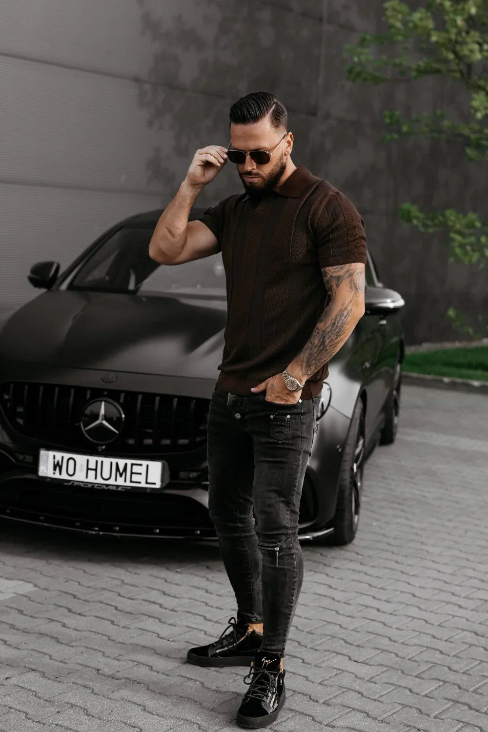 Olavoga Reer T-Shirt mit Kragen