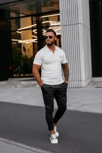 Olavoga T-Shirt mit Twist-Kragen