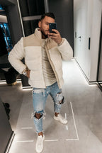 Olivgrüne Vaas-Jacke