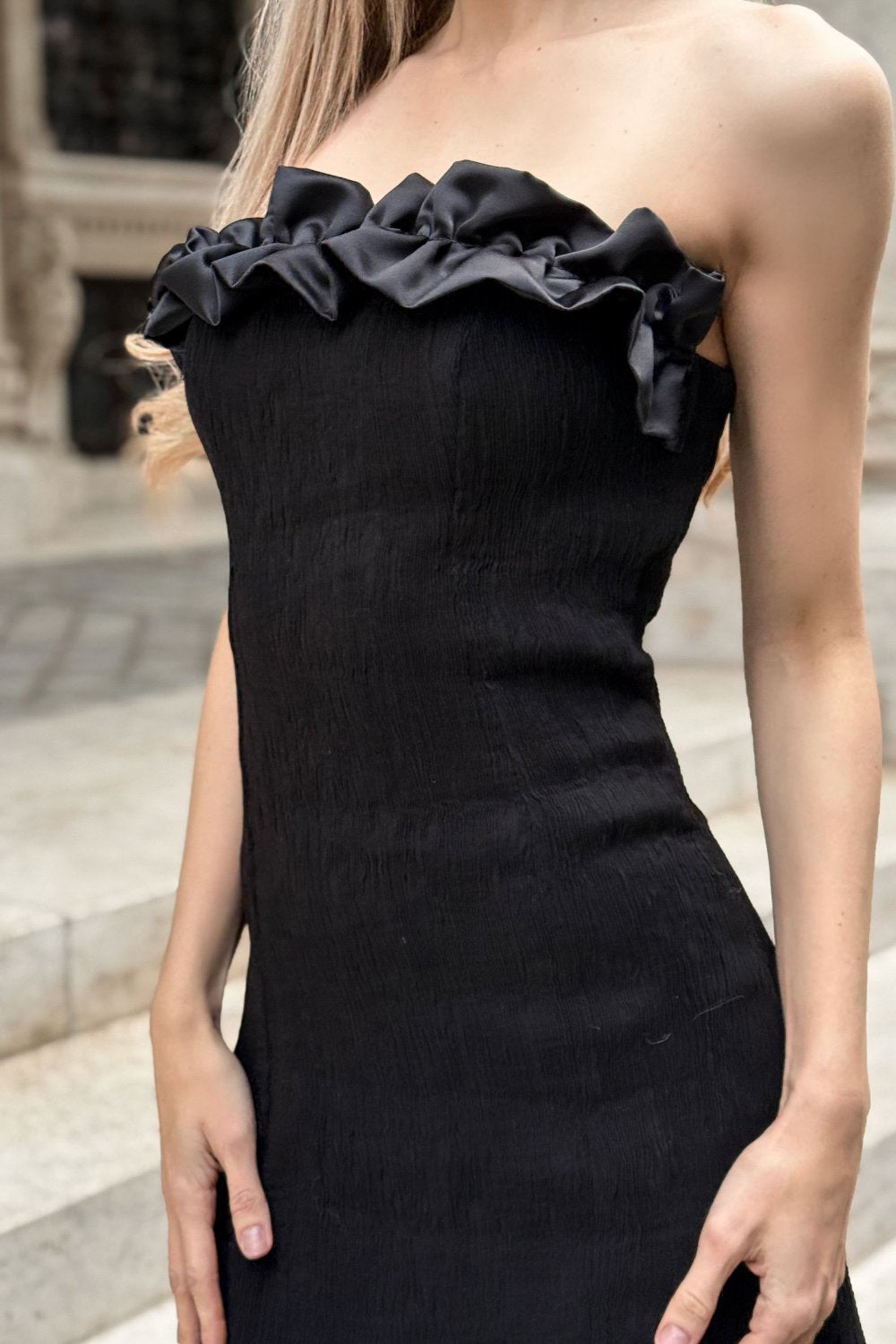 MANDO Silk Frill ruha