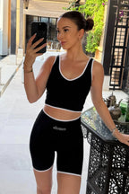 MANDO Stripe Flirt Top