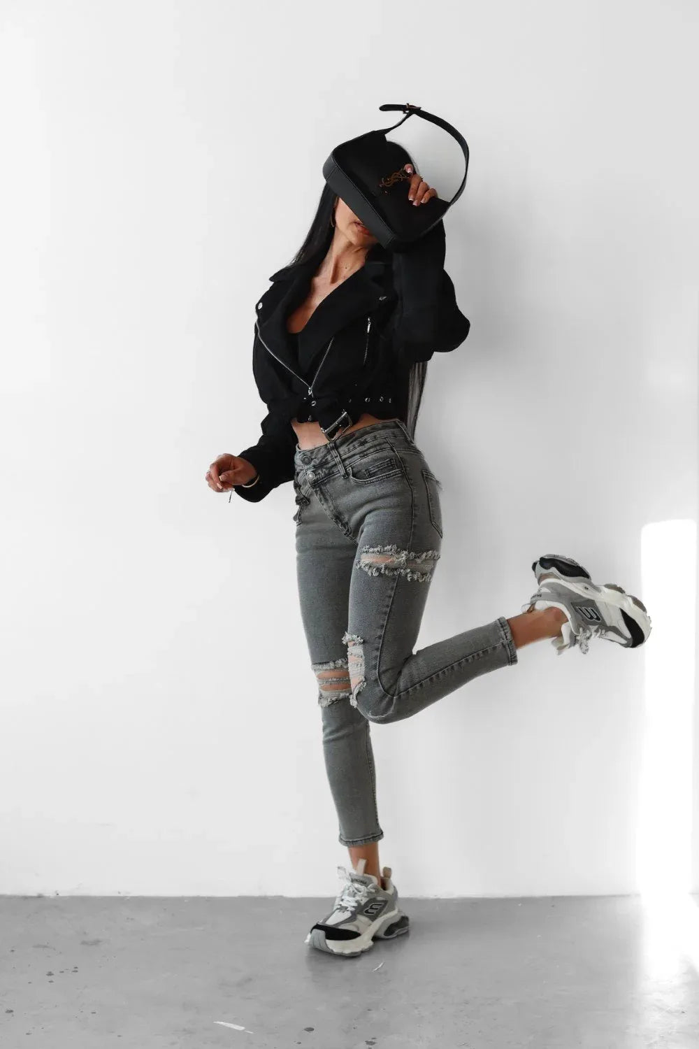 Olive Luna denim pants