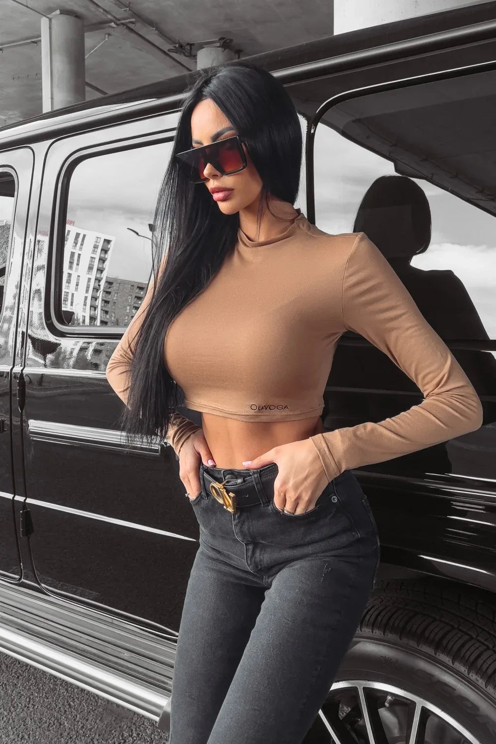 Olive green Lulu top