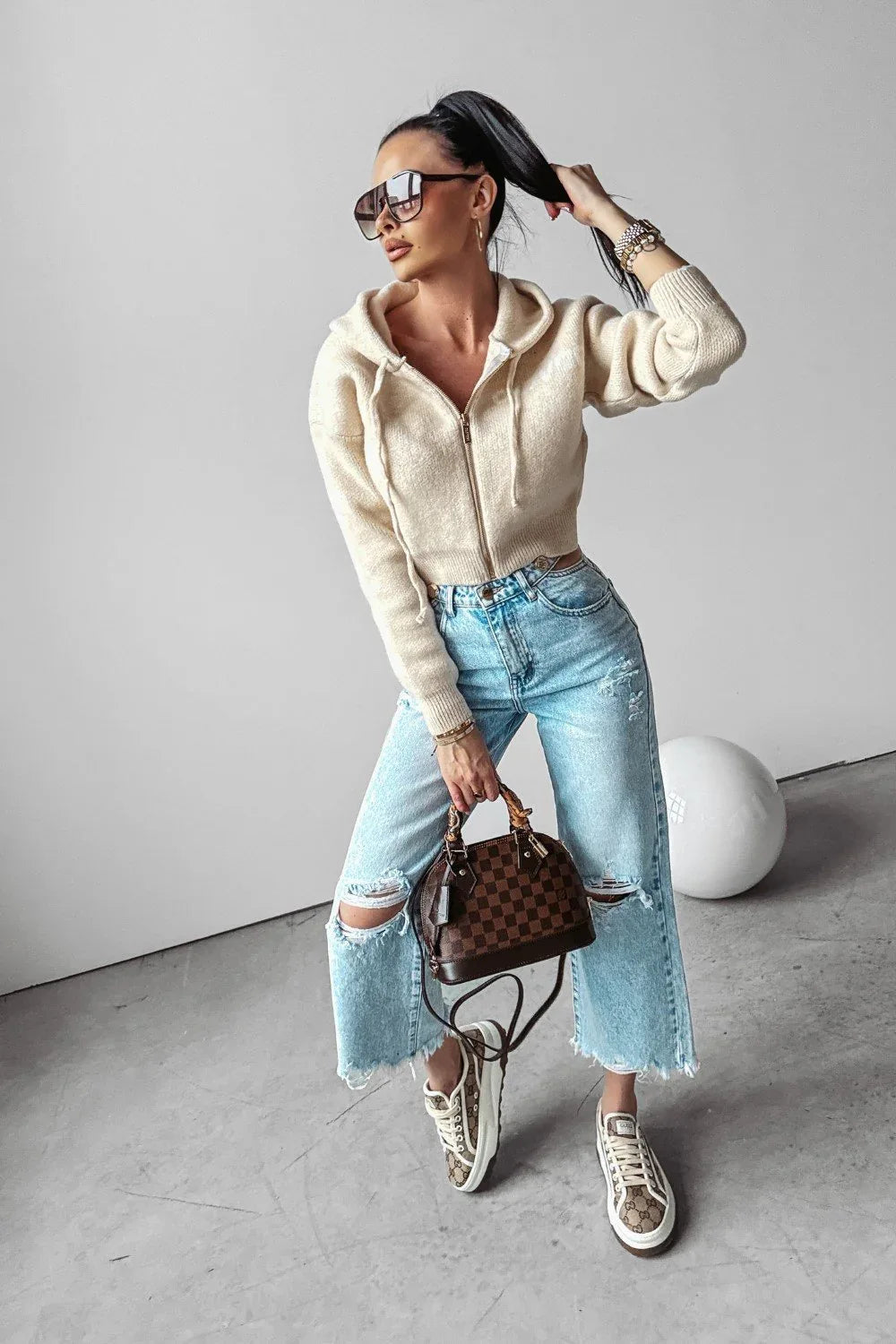 Olavoga Violetter Pullover