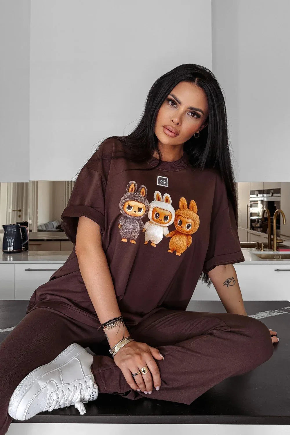 Olavoga Heart Side kurzärmeliges T-Shirt