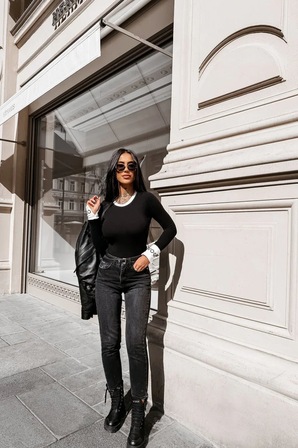 Olavoga Elisea Langarm-Oberteil