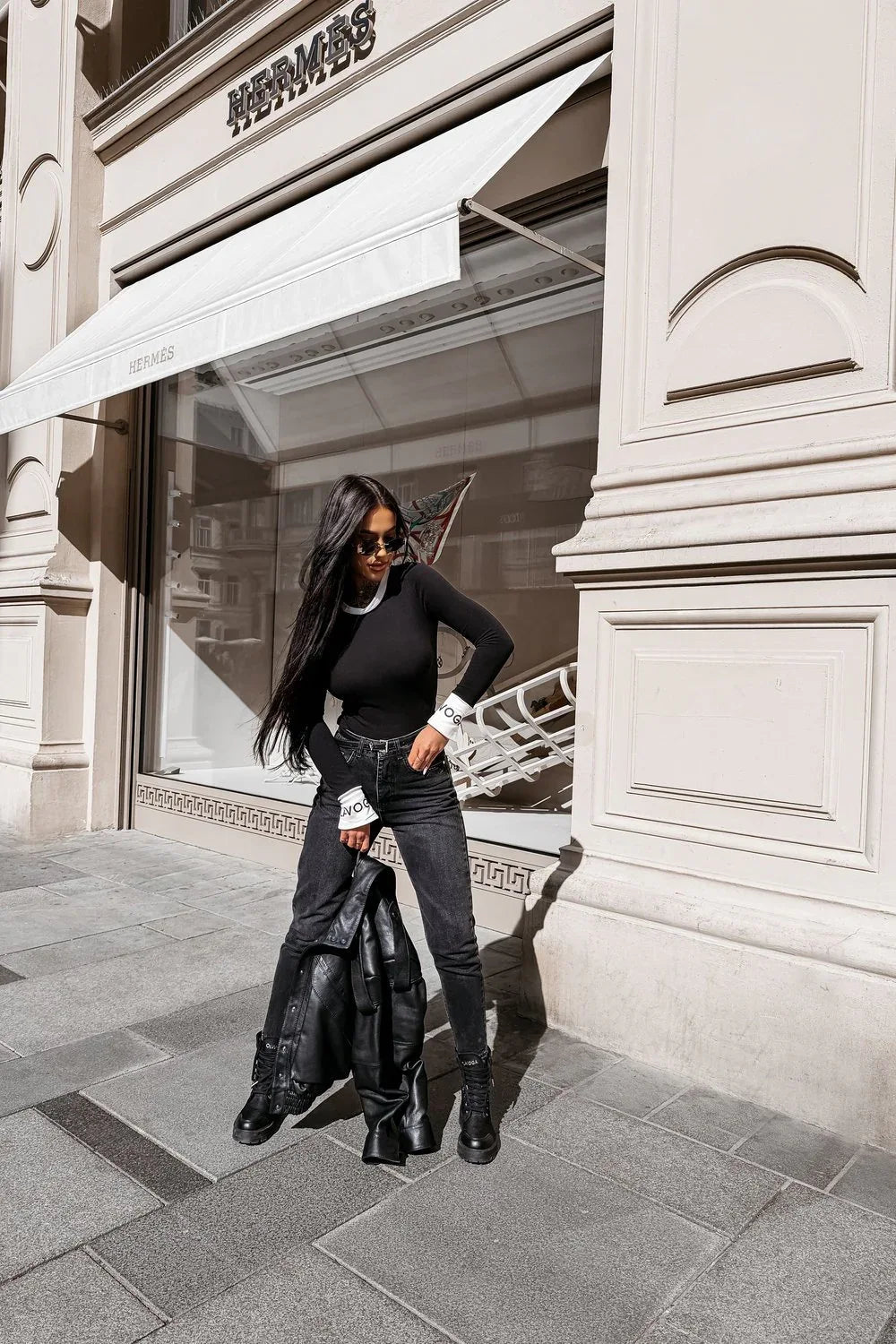 Olavoga Elisea Langarm-Oberteil