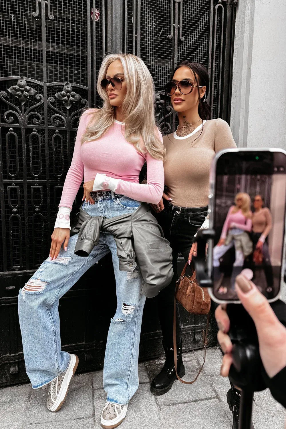 Olavoga Elisea Langarm-Oberteil