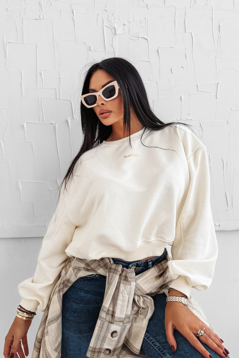 Olavoga Grav pulóver