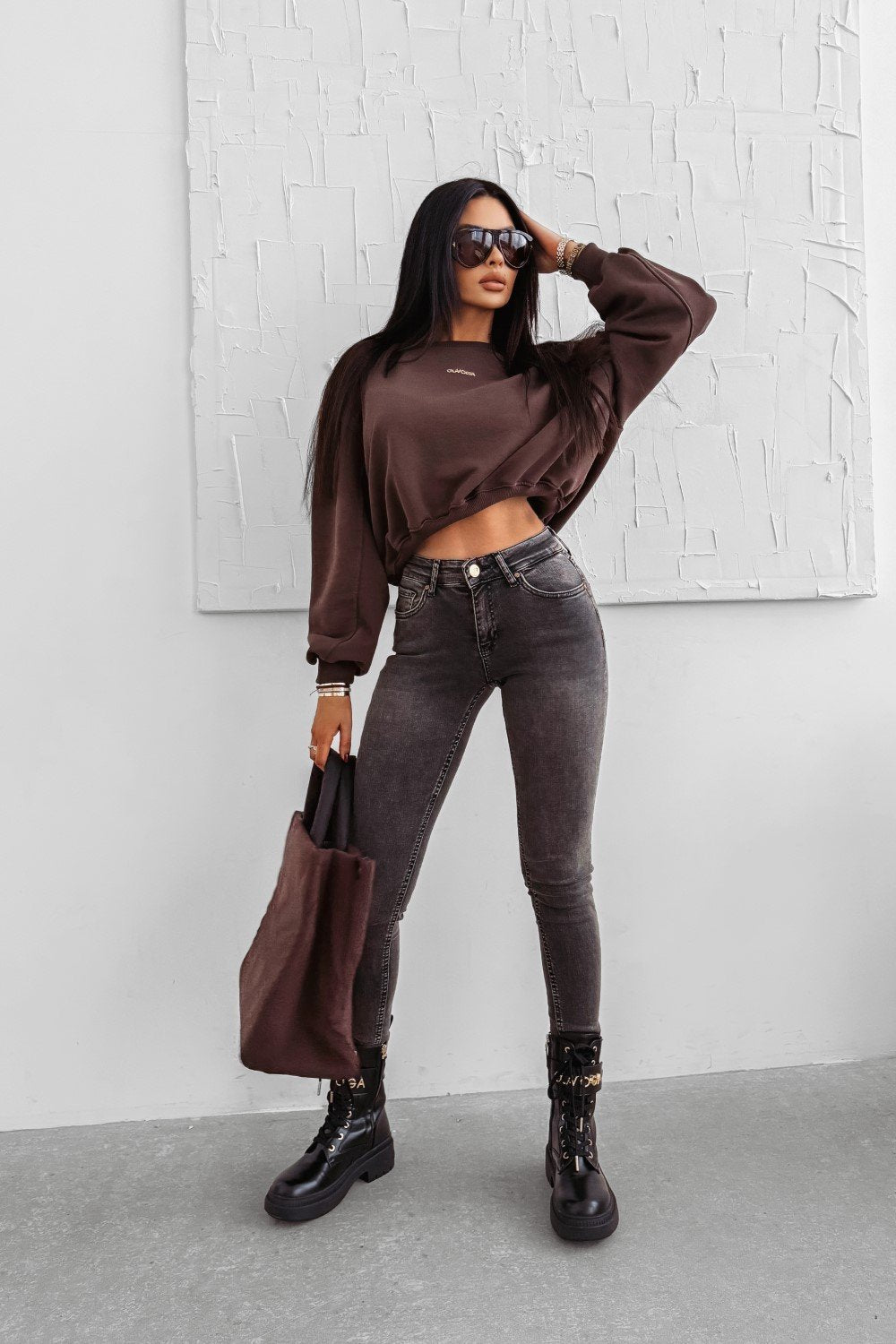 Olavoga Grav pulóver