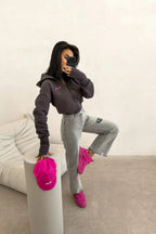 Olivgrüner Lumink-Pullover