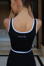 MANDO Stripe Flirt Top