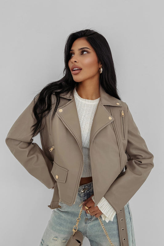 Olive CAMPANI leather jacket