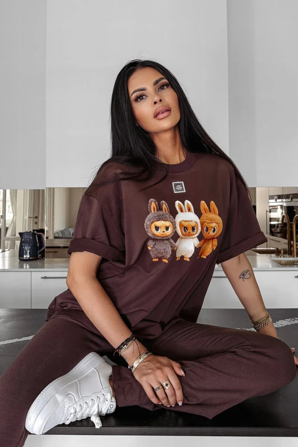 Olavoga Heart Side kurzärmeliges T-Shirt