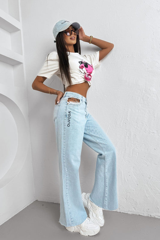 Olive green Leoia denim pants