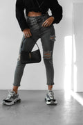 Olive Luna denim pants