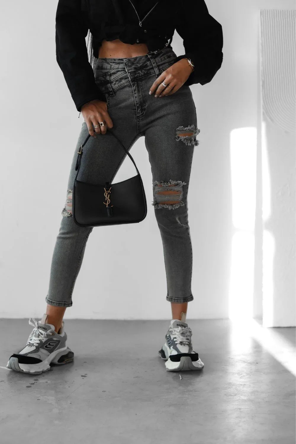 Olive Luna denim pants
