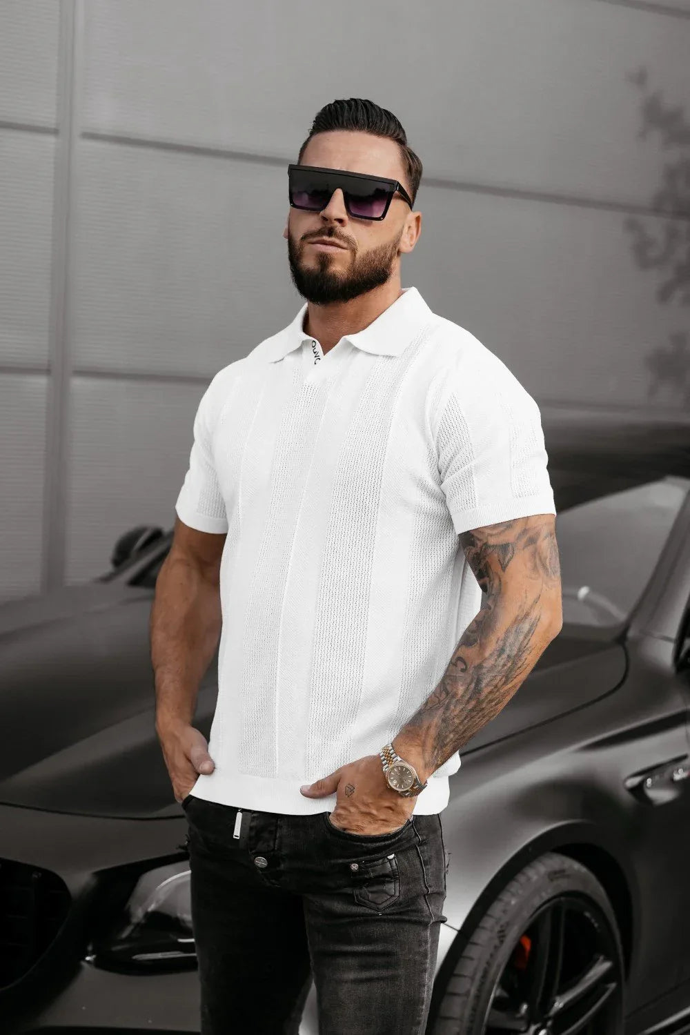 Olavoga Reer T-Shirt mit Kragen