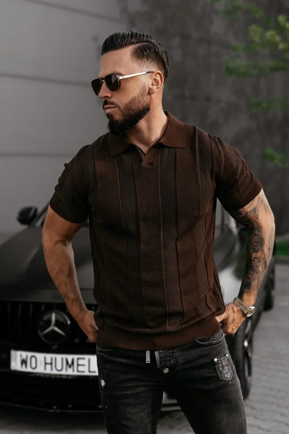 Olavoga Reer T-Shirt mit Kragen